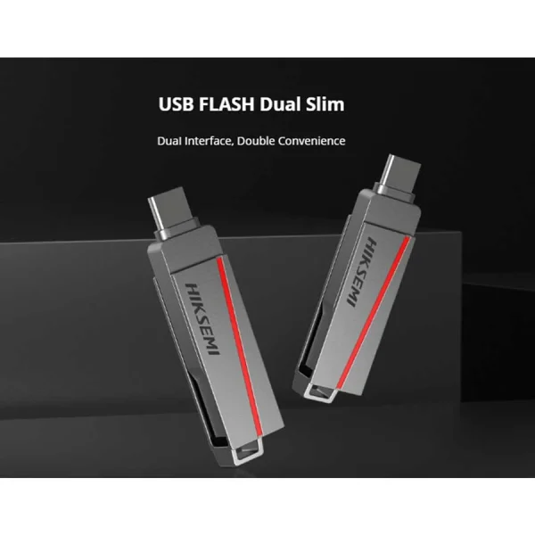 Hiksemi HS-USB-E307C Dual Slim 64GB Pen Drive - Image 3