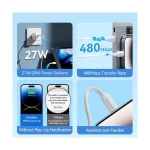 Vention LAJWF USB Type-C to Lightning White Cable - Image 2